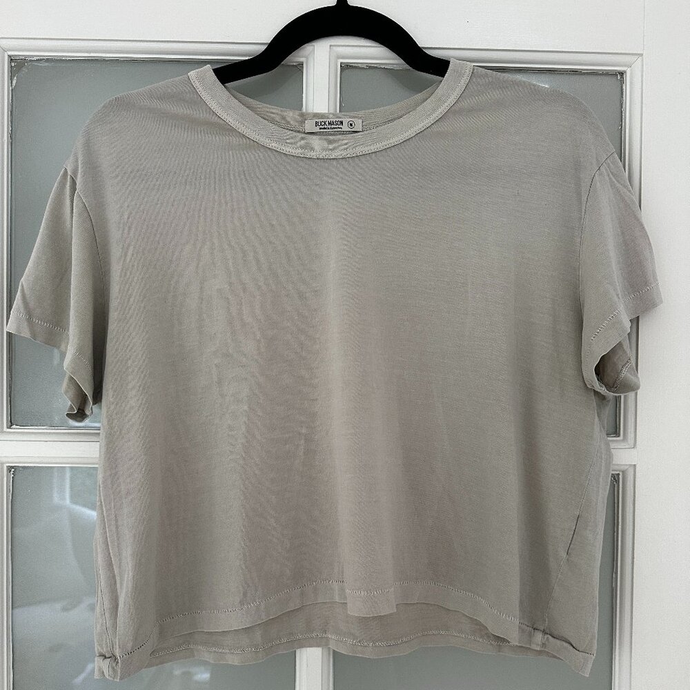 Buck Mason Pima Boxy Crew / Sage